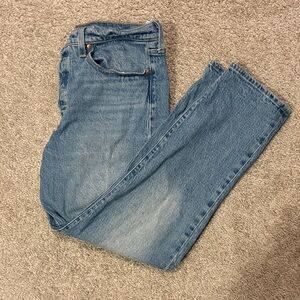 Levi - high waisted  Wedgie Light Blue Straight Leg Jeans